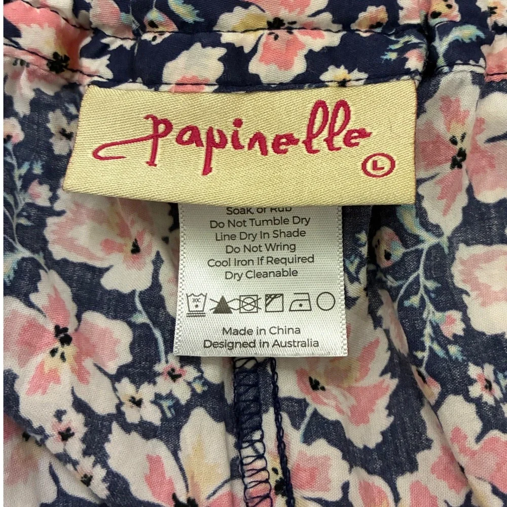 Floral Pink and Navy Women's Pajama Set